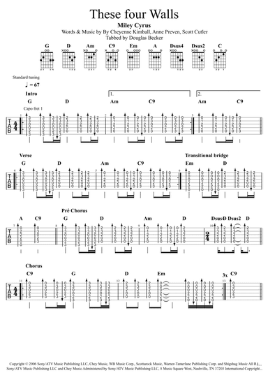 These Four Walls (arr. Douglas Becker)