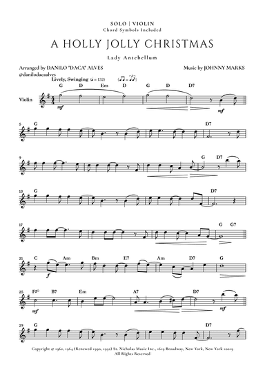 A Holly Jolly Christmas (arr. Danilo "Daca" Alves)