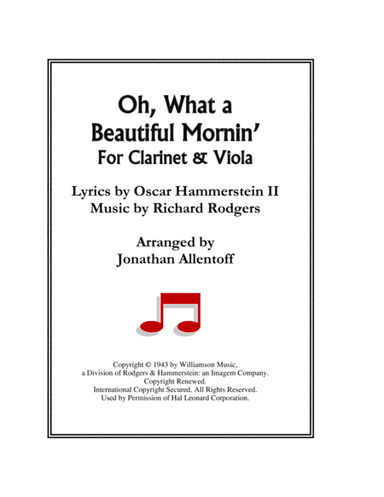 Oh, What A Beautiful Mornin' (arr. Jonathan Allentoff)