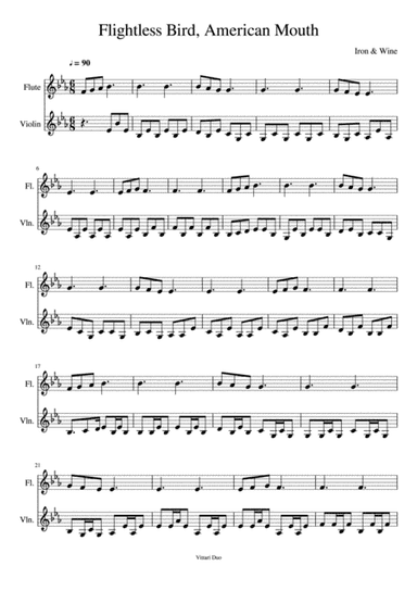 Flightless Bird, American Mouth (arr. Nia Squirrell, Vittari Duo)