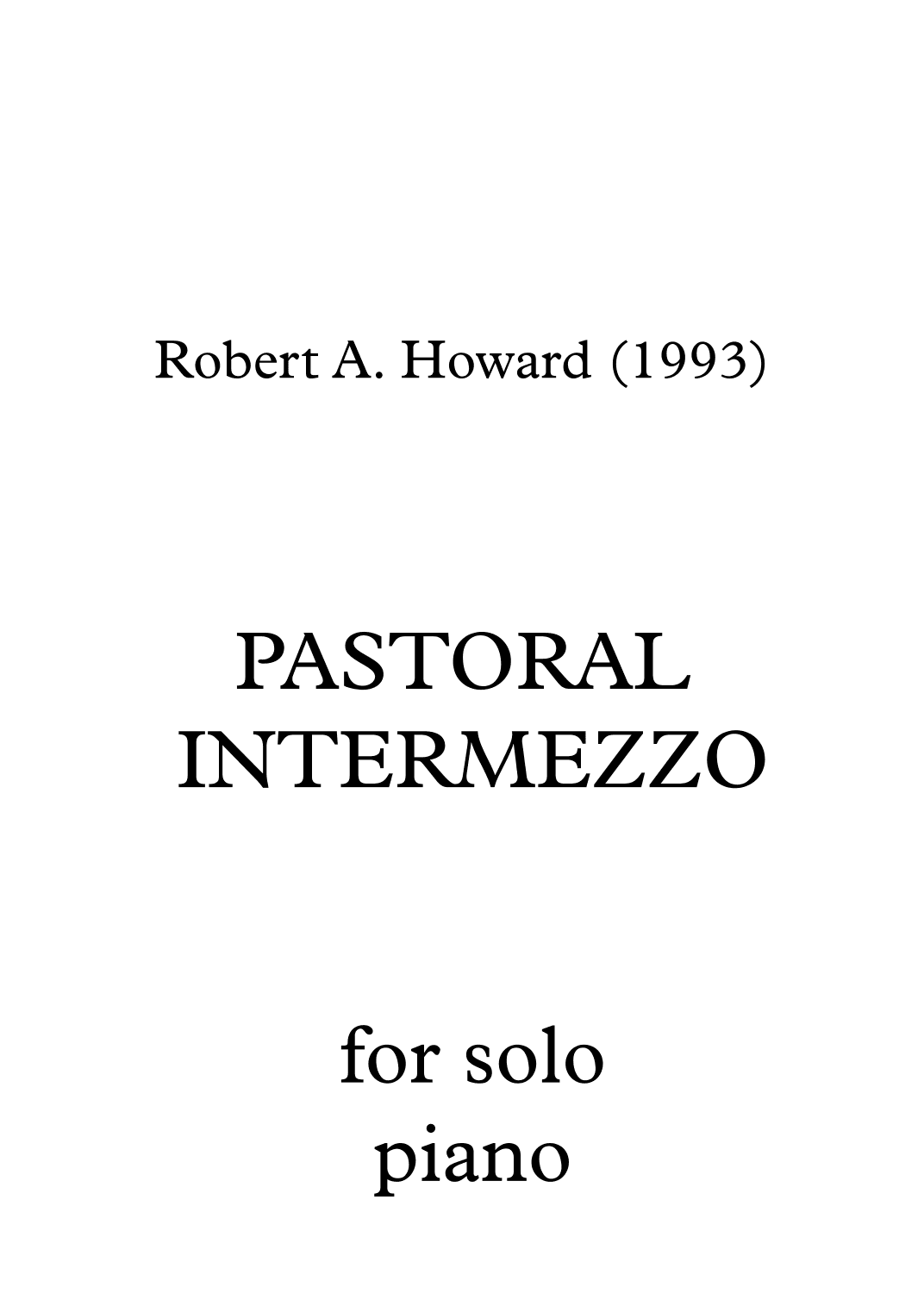 Pastoral Intermezzo