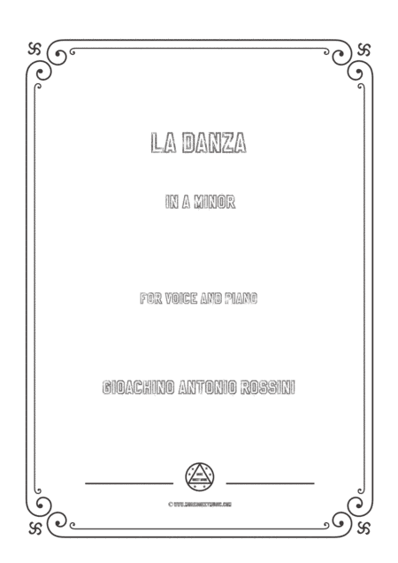 Gioachino-La Danza in a minor,for Voice and Piano (arr. MSM)