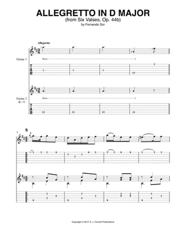Allegretto in D Major (Op. 44b, No. 5) (arr. Mark Phillips)