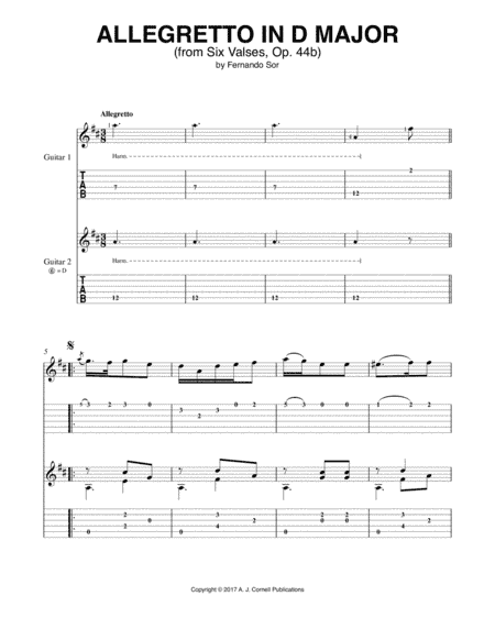 Allegretto in D Major (Op. 44b, No. 5) (arr. Mark Phillips)
