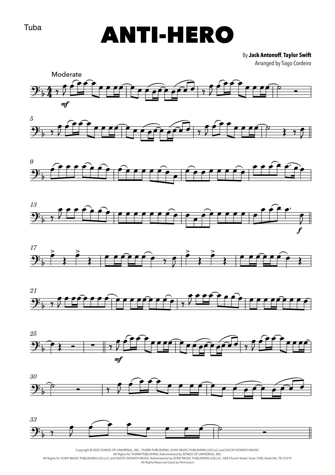 Anti-hero (arr. Tiago Cordeiro)