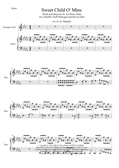 Sweet Child O' Mine (arr. David Quintana Marginet)