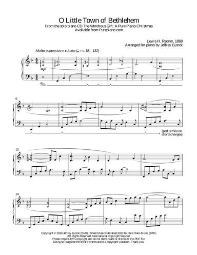 O Little Town of Bethlehem (arr. Jeff Bjorck)