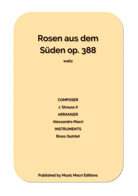 Rosen aus dem Süden op. 388 waltz (arr. Alessandro Macrì)