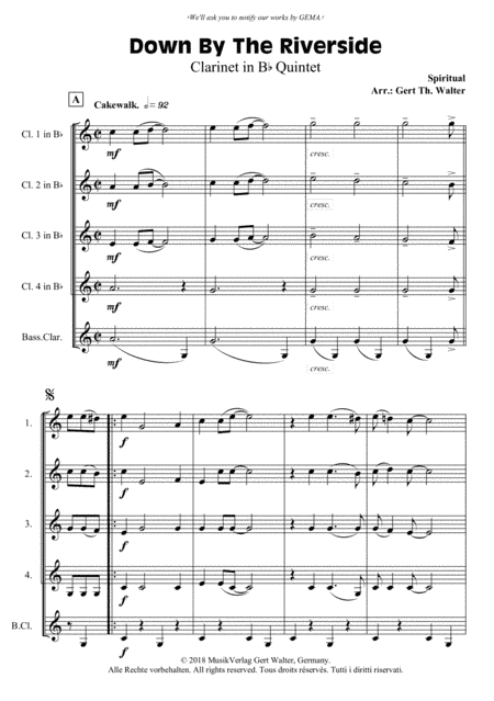 Down By The Riverside (arr. Gert Th. Walter)