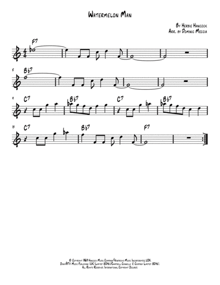 Watermelon Man (arr. Dominic Meccia)