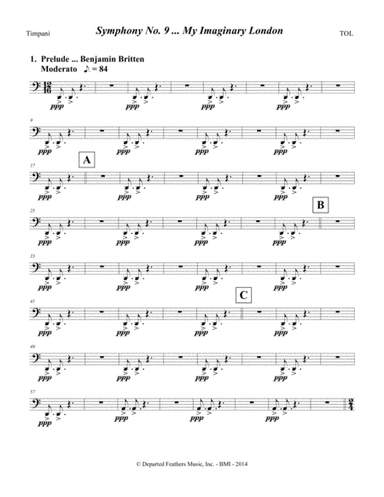 Symphony No. 9 ... My Imaginary London (2013-14) Timpani part