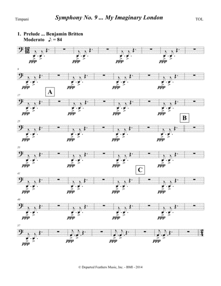 Symphony No. 9 ... My Imaginary London (2013-14) Timpani part