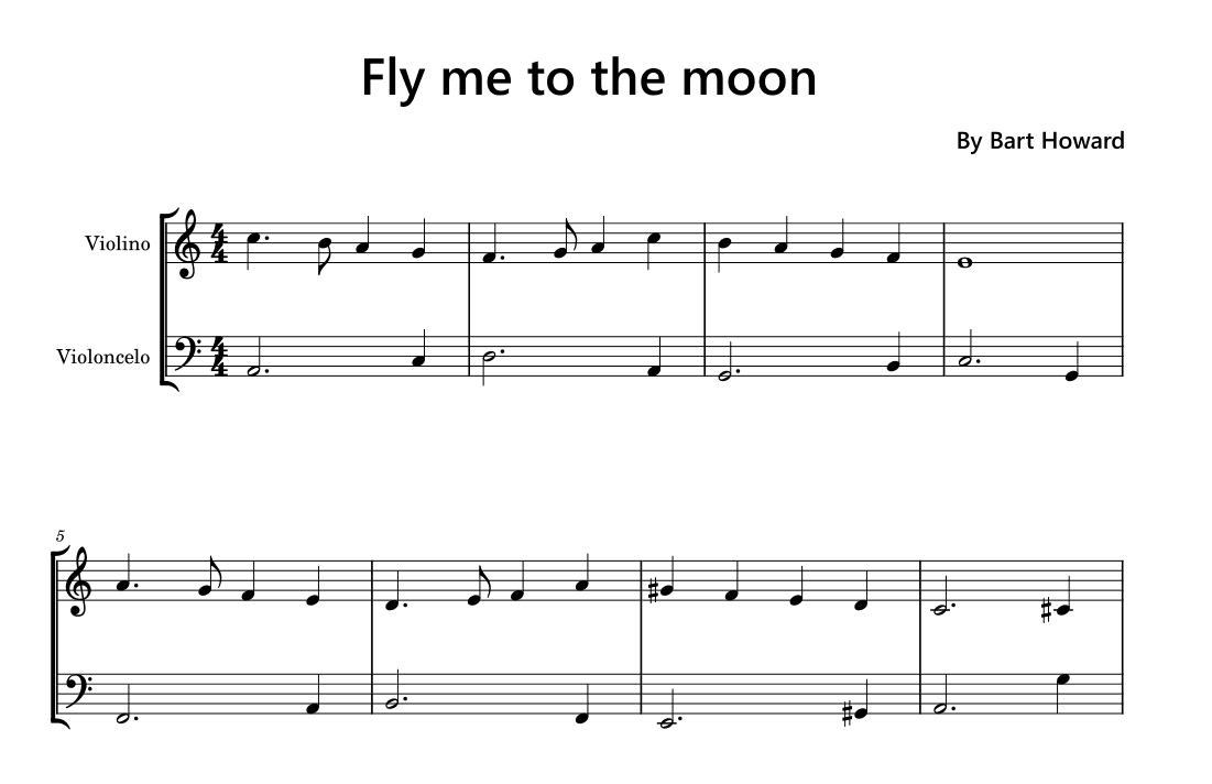 Fly Me To The Moon (in Other Words) - Score Only (arr. Funtom)