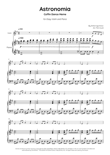 Astronomia (arr. Tim Curd)