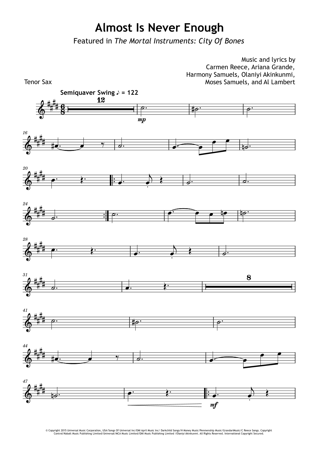 Almost Is Never Enough (arr. David Lartey)