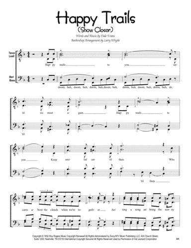 Happy Trails (arr. Larry Wright)