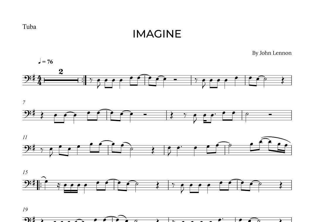 Imagine (arr. Alex Nunes Rodrigues)