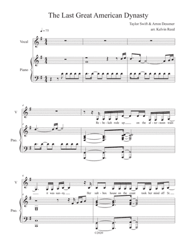 The Last Great American Dynasty (arr. Kelvin Reed)
