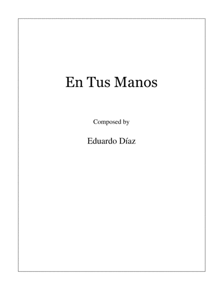 En Tus Manos