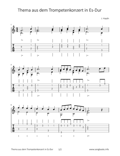 Thema aus dem Trompetenkonzert in Es-Dur (arr. Bettina Schipp)