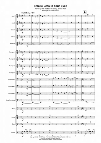 Smoke Gets In Your Eyes (arr. Ed Puddick)