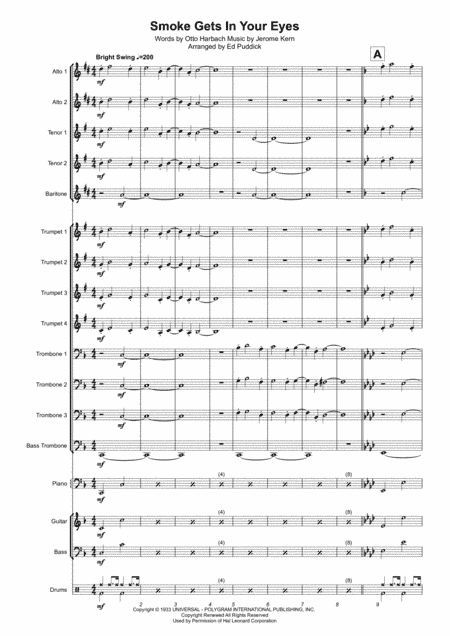 Smoke Gets In Your Eyes (arr. Ed Puddick)
