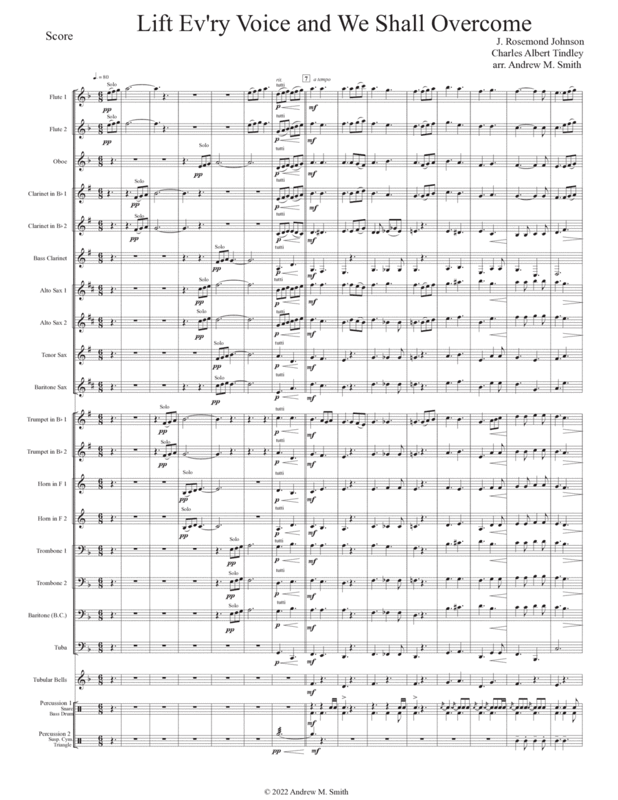 Lift Ev'ry Voice and We Shall Overcome (arr. Andrew M. Smith)