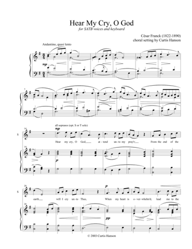 Hear My Cry, O God (SATB) (arr. Curtis Hanson)