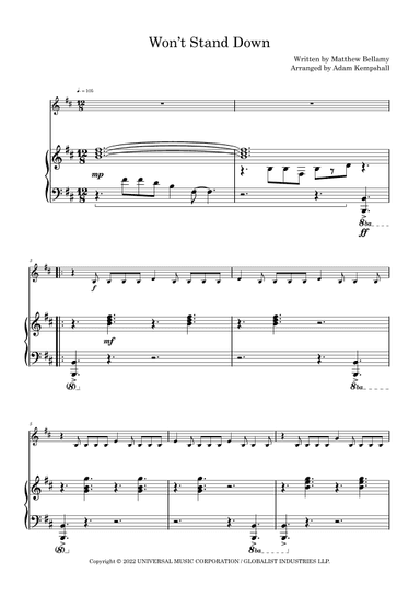 Won't Stand Down (arr. Adam Kempshall)