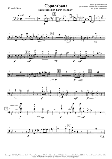 Copacabana (At The Copa) (arr. Jan Angermüller)