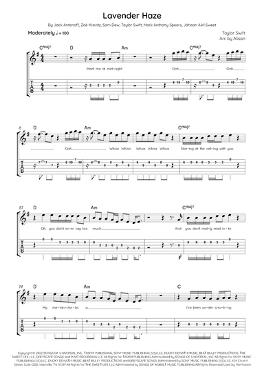 Lavender Haze (arr. Arr. Alison)