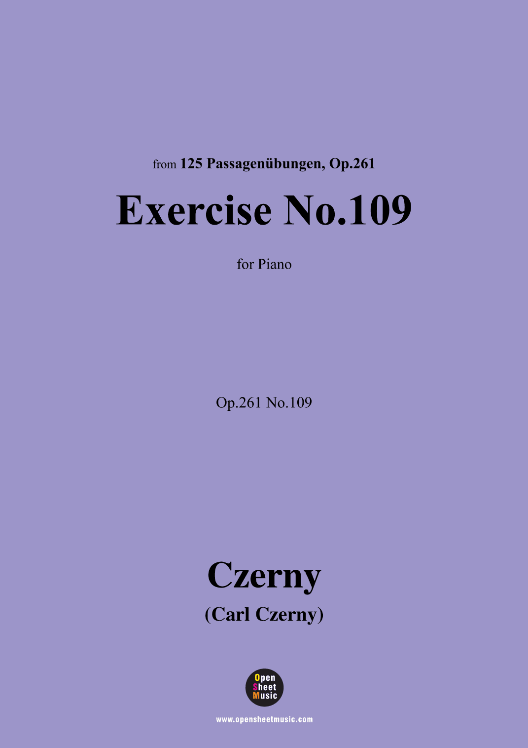 C. Czerny-Exercise No.109,Op.261 No.109 (arr. OSM Press)