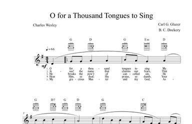 O for a Thousand Tongues to Sing (Lead Sheet) (arr. B. C. Dockery)