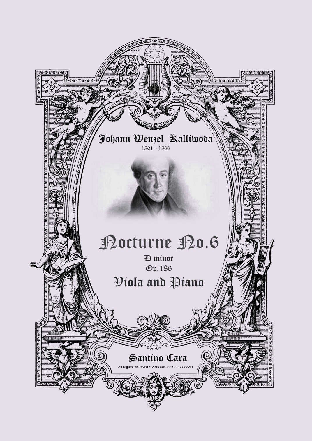 Kalliwoda - Nocturne No.6 in D minor Op.186  for Viola and Piano - Score and Part (arr. Santino Cara)