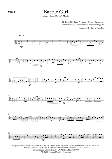 Barbie Girl (arr. Cadu Barcelos)
