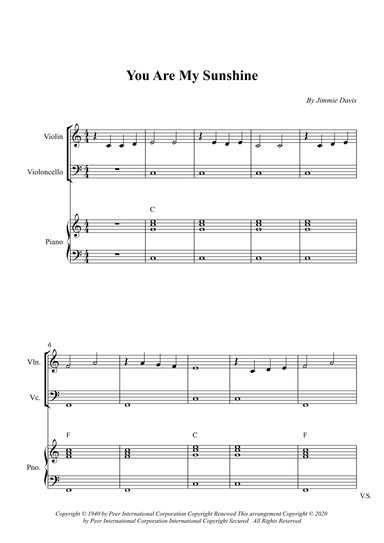 You Are My Sunshine (arr. Wesley S. SIlva)