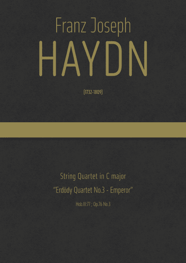 Haydn - String Quartet in C major, Hob.III:77 ; Op.76 No.3 "Erdödy Quartet No.3 - Emperor" (arr. J.G. Cucó Barber)