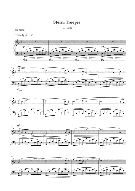 Storm Trooper (Piano Solo by Arelius)