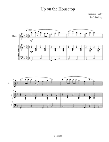 Up on the Housetop (Flute Solo with Piano Accompaniment) (arr. B. C. Dockery)