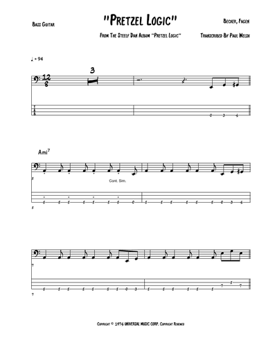 Pretzel Logic (arr. Accubass)