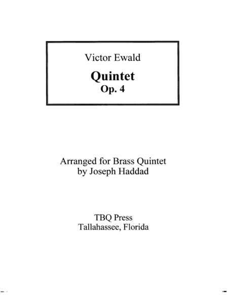 Quintet, Op. 4 (arr. Joseph Haddad)