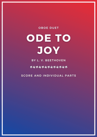 Ode to Joy sheet music for Oboe Duet (arr. Douglas Wattson)