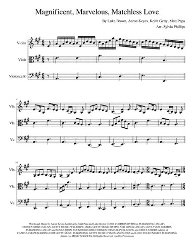 Magnificent, Marvelous, Matchless Love (arr. Sylvia Phillips)