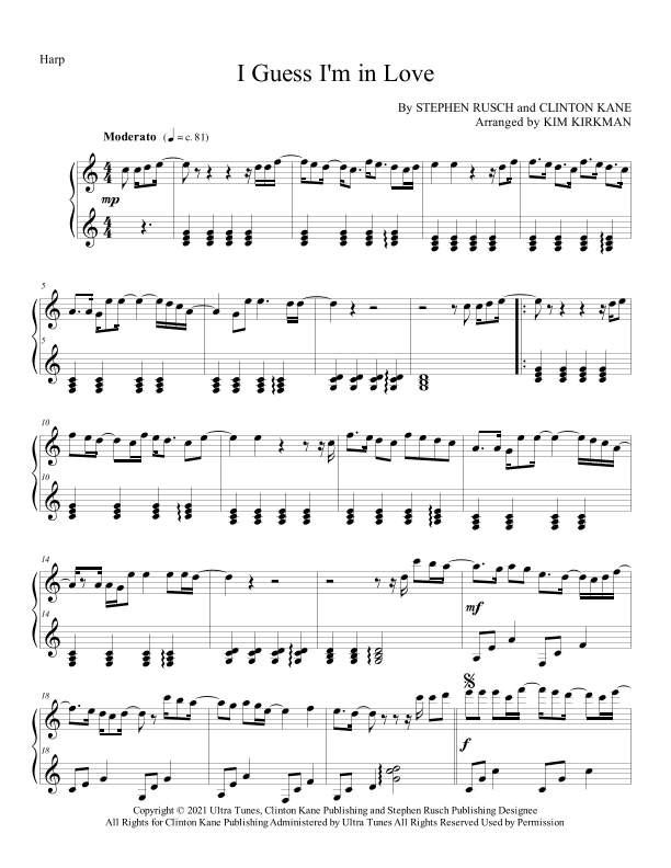 I Guess I'm In Love (arr. Kim Kirkman)