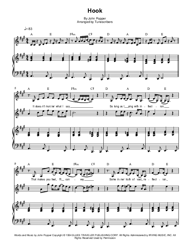 Hook (arr. Tunescribers)
