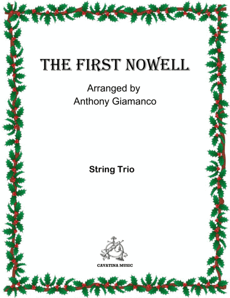 The First Nowell (String trio) (arr. Anthony Giamanco)
