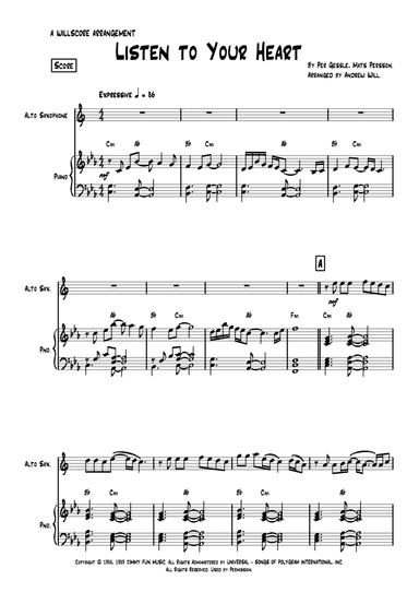 Listen To Your Heart (arr. Andrew Will)