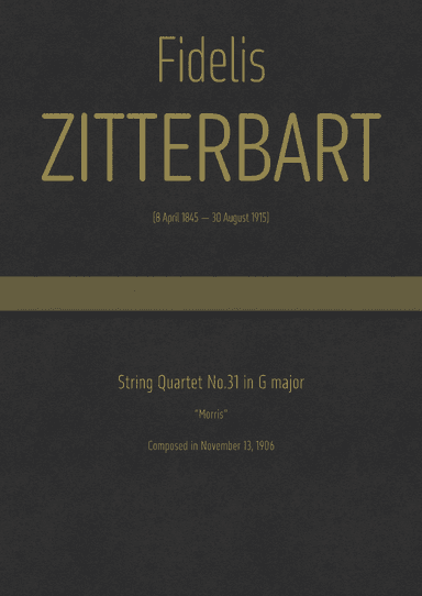 Zitterbart - String Quartet No.31 in G major, "Morris" (arr. J.G. Cucó Barber)