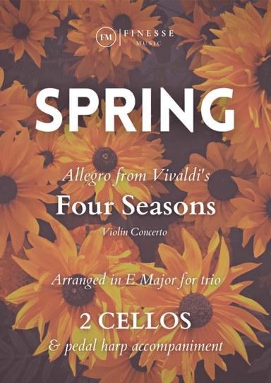 TRIO - Four Seasons Spring (Allegro) for 2 CELLOS  and PEDAL HARP - E Major (arr. Ivan de Andrade)