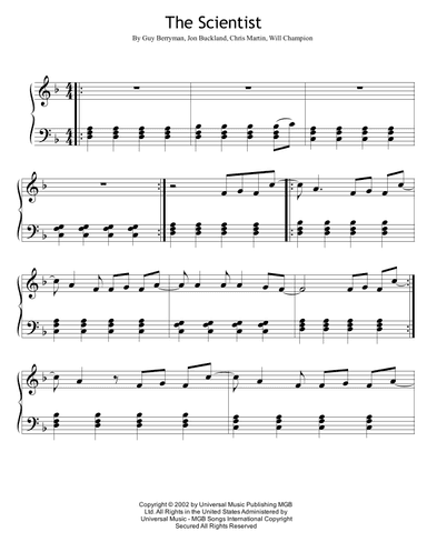 The Scientist (arr. Bruno Malaguti)